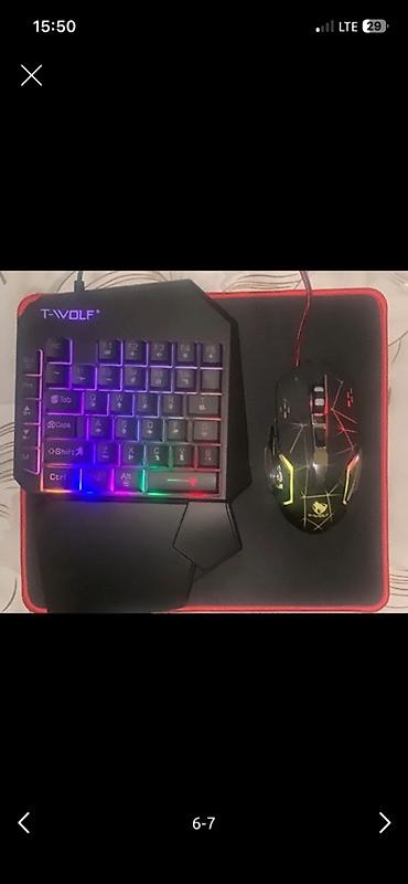 notebook: Игровой комплект T-WOLF: однорукая клавиатура + проводная мышь + — 5