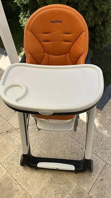 анатомия: Стульчик для кормления, Б/у, Peg perego, Трансформер, цвет - Оранжевый, Платная доставка — 6