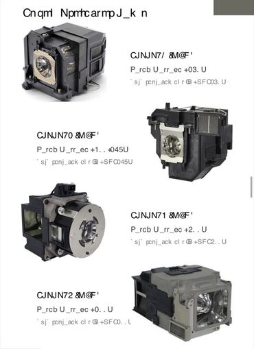 Digər TV və video məhsullar: Məhsul: Proyektor lampaları və lampalı modul blokları Təsvir: - — 12