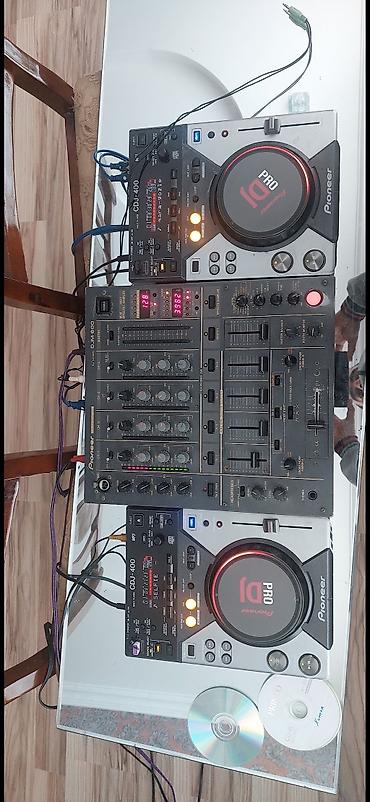 ses mixeri: Pioneer DJ set – CDJ-400 cütü + DJM-600 mikser super idyal vezyetde — 1