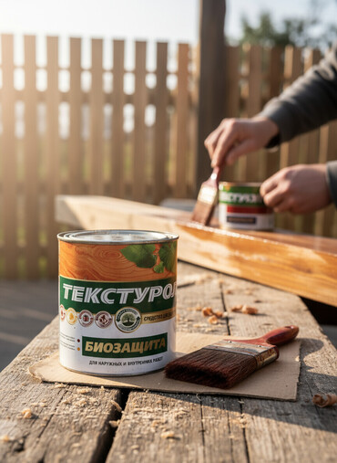 реставрация дерево: Защитное средство для дерева «Текстурол БИОЗАЩИТА», предназначенное