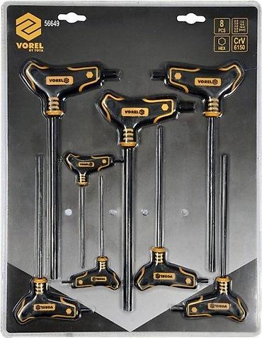 drvene kajle: Set T-ručki inbus ključeva VOREL 56649 – 8 delova - Tip: HEX (imbus) — 3