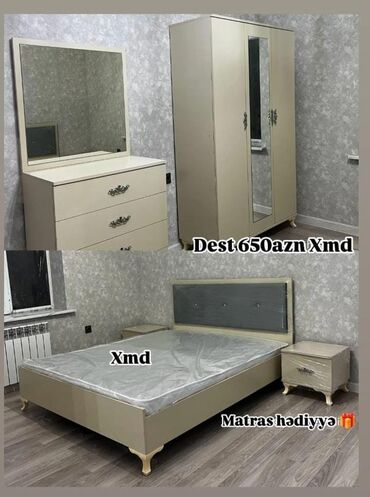 продается спальный гарнитур: İkinəfərlik çarpayı, Dolab
