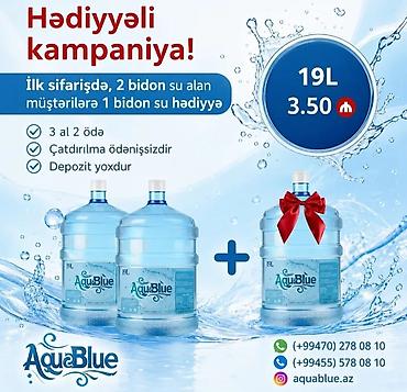 бак для воды: AquaBlue 19L içməli su seti + elektron pompa - İlk sifariş üçün — 2