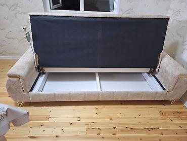 düz divan: Divan-kravat, İşlənmiş, Açılan, Bazalı, Parça, Çatdırılma yoxdur — 1