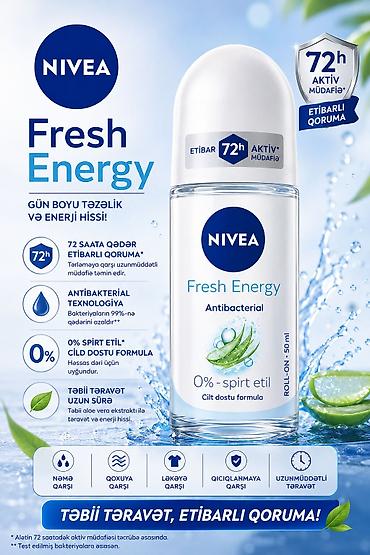 qadın sapaşkiləri: NIVEA Roll-on dezodorant/antiperspirant seriyası – 50 ml Variantlar — 4