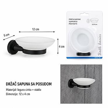 KMT Crni pojedinačni viseći držač za tanjir 3213877 Praktičan zidni