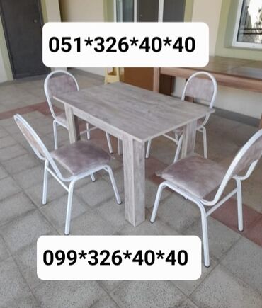 Masa və oturacaq dəstləri: Mətbəx üçün, Yeni, Açılmayan, Dördbucaq masa, 4 stul -da lalafo.az — 26 Masa və oturacaq dəstləri: Mətbəx üçün, Yeni, Açılmayan, Dördbucaq masa, 4 stul — 26