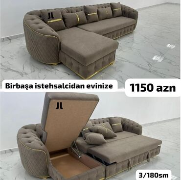 Modern Home: Угловой диван, Новый, Раскладной, С подъемным механизмом, Ткань, Бесплатная доставка в черте города