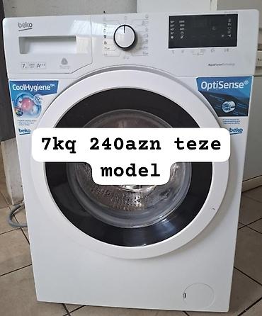 Məişət texnikası: Beko önyükləməli paltaryuyan maşın - Tutum: 7 kq - Sıxma sürəti: 1000 — 1