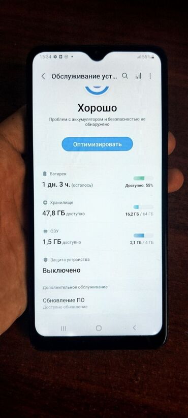 муз колонки: Samsung Galaxy A12, Б/у, 64 ГБ, цвет - Черный, 2 SIM
