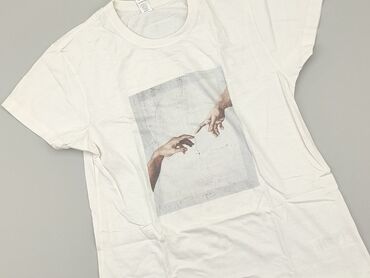 zara białe t shirty: T-shirt, S (EU 36), condition - Good