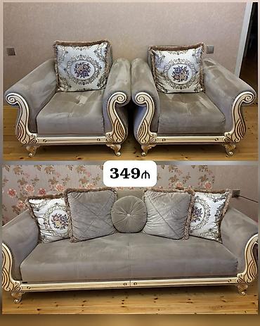 Divan dəsti – 349₼ Tərkibi: - 1 ədəd 3 nəfərlik divan - 2 ədəd kreslo lalafo.az -da Divan dəsti – 349₼ Tərkibi: - 1 ədəd 3 nəfərlik divan - 2 ədəd kreslo