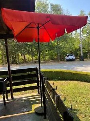 Suncobrani, tende i paviljoni: Veliki baštenski/suncobran za terasu – crveni - Prečnik krošnje — 12