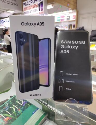 Samsung: Samsung Galaxy A05, Б/у, 128 ГБ, цвет - Голубой, 2 SIM