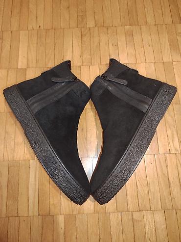 kozne martinke: Crne ženske kožne gležnjače Ug 27cm - Materijal: gornjište od — 2