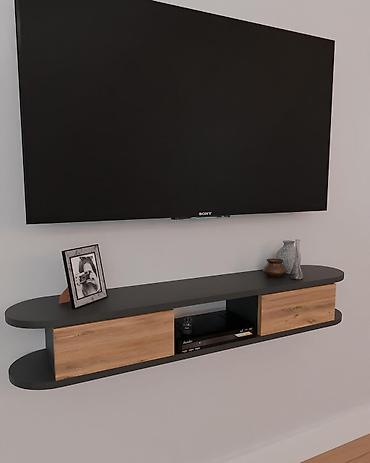 Ostali nameštaj: Zidna TV polica – moderni viseći konzolni element Zidna polica Verona — 7