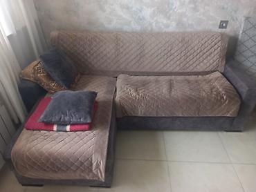Ev üçün mebel: Künc divan, İşlənmiş, Açılan, Bazalı, Parça, Çatdırılma yoxdur — 1