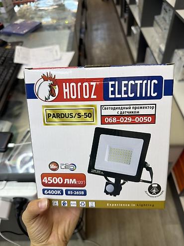 Прожекторы: Светодиодный прожектор HOROZ ELECTRIC PARDUS/S-50 с датчиком движения — 1