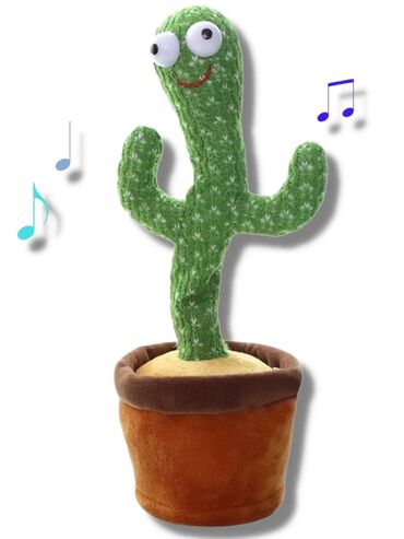 музыкальная игрушка: Интерактивная музыкальная игрушка-повторюшка танцующий кактус