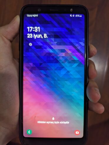 samsung j2 2018: Samsung Galaxy A6 Plus, 32 GB, rəng - Qara, Barmaq izi, İki sim kartlı