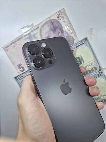 Уюлдук телефондор жана аксессуарлар: IPhone 14 Pro Max, Колдонулган, 256 ГБ, Black Titanium, Коргоочу айнек, Каптама, Кабель, 81 % — 2
