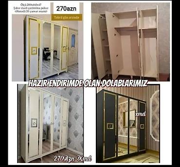 siyirmeli skaf: Yeni, 4 qapılı, Güzgülü, Açılan, Düz dolab — 1