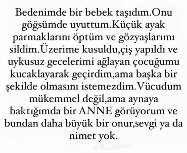 boyuk vaza: Mən bədənimdə körpə gəzdirdim. Onu sinəmdə yatızdırdım. Balaca ayaq