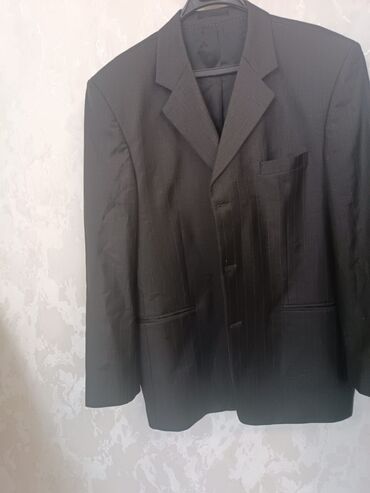мужской пиджак: Костюм 4XL (EU 48), цвет - Черный