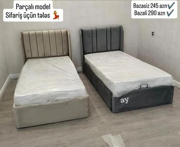 Gəzinti arabaları: ✨ *Parçalı Model*– *Tək Nəfərlik Çarpayı*✨ 📏 Ölçü: 90×2+ matras 🎁 🎨
