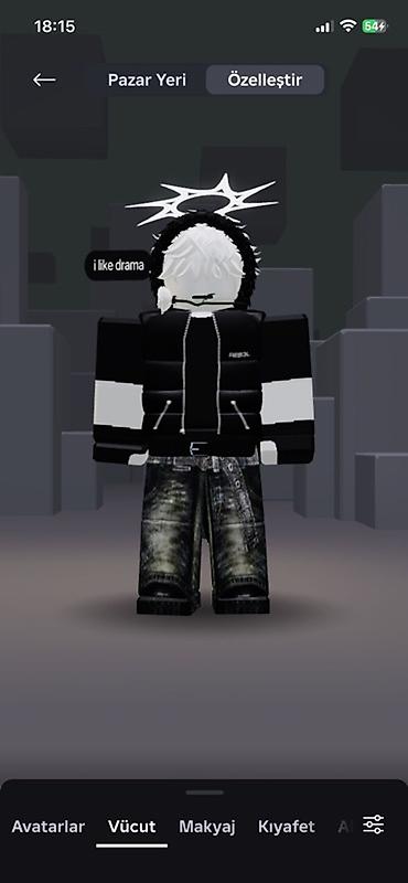 televizor temiri: Roblox avatar dizaynı – qara-ağ temalı, tam paket - Platforma: Roblox — 3