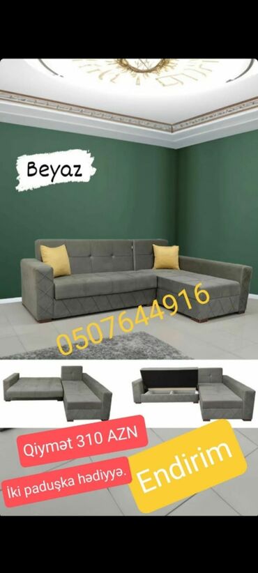Sifarişlə divanlar: Künc divan, Qonaq otağı üçün, Parça, Bazalı, Açılan, Kitab — 10