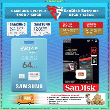hard disk qiyməti: ⚠️ YALNIZ ORİGİNAL MİCRO SD KARTLAR! 🔹Samsung Evo Plus MicroSD / 64GB