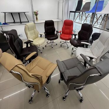 Ofis və oyun kresloları: Yeni, Təkərli, Qolları tənzimlənir, Dəri — 8