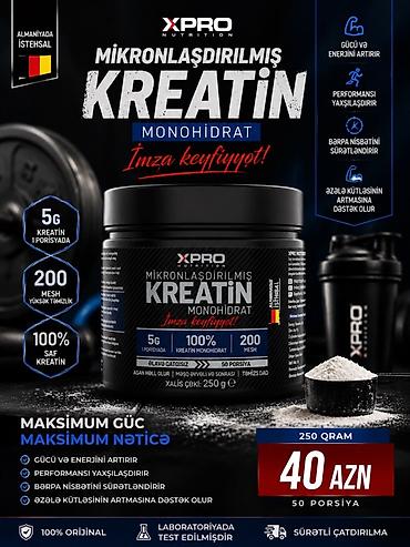brend çanta: XPRO Nutrition Mikronlaşdırılmış Kreatin Monohidrat - 1 porsiyada 5 — 1