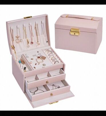 Digər bijuteriyalar: Zərgərlik qabı – çox bölməli, qutu tipli organizer - Rənglər: tünd -da lalafo.az — 8 Digər bijuteriyalar: Zərgərlik qabı – çox bölməli, qutu tipli organizer - Rənglər: tünd — 8