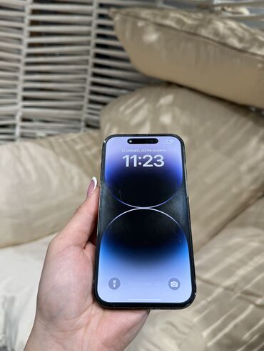 Apple iPhone: IPhone 14 Pro, 256 GB, Black Titanium, Barmaq izi, Face ID