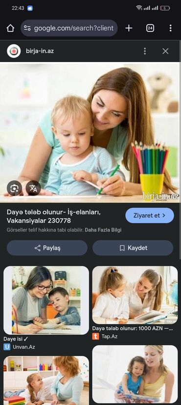 Xəstə baxıcıları, sanitarlar: Dayə tələb olunur, 46 yaşdan yuxarı, 6 ildən artıq təcrübə, Gecə növbəsində iş