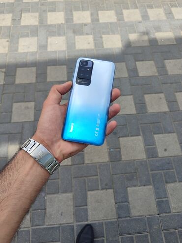 Xiaomi: Xiaomi Redmi 10, 128 GB, rəng - Göy, 
 Düyməli, Face ID, Barmaq izi
