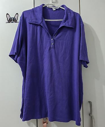 nike krem patike: Ljubičasta ženska majica/polo tunika sa kratkim rukavima. Model sa — 1
