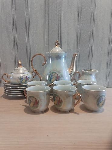 çay servisi: Çay dəsti, rəng - Ağ, Farfor, Çexiya — 1