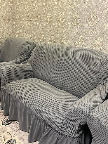 Комплекты мягкой мебели: Советский двухместный диван с двумя креслами, состояние хорошее, нигде — 8