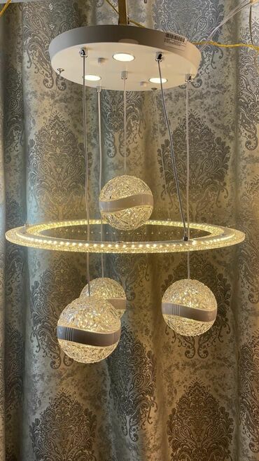 кольцевая лампа купить: Led Çılçıraq, 3 lampa, Şüşə