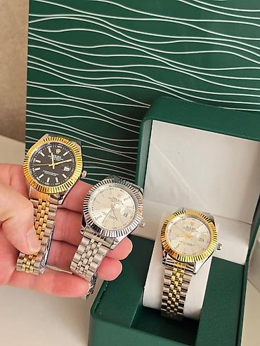 brend saatlar ucuz qiymete: Yeni, Qol saatı, Rolex, rəng - Gümüşü — 5