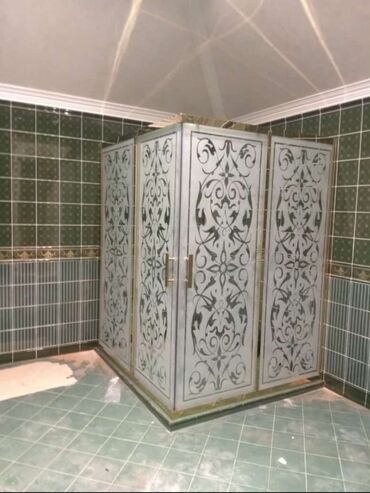 Duş kabinaları, arakəsmələr: Yeni Üstü açıq kabina, Künc üçün, Pulsuz çatdırılma — 4