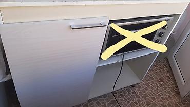 balkon masa: Mətbəx dolabı – soba üçün yer və açıq rəfli - Material: laminat/LDSP — 4