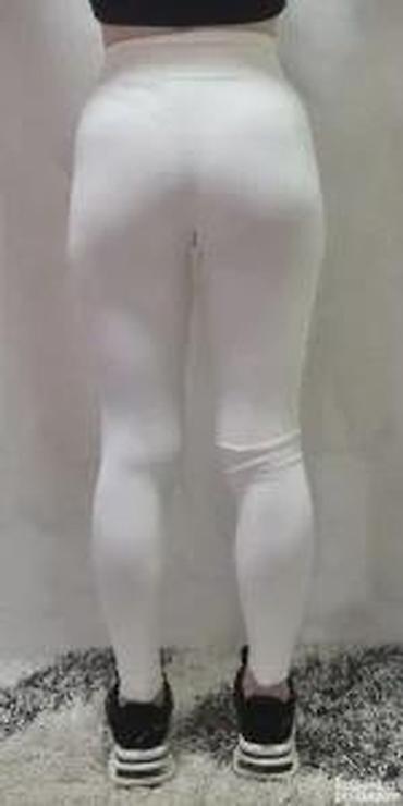 Helanke, biciklistički šortsevi: Ženske rebraste helanke – belo - Model sa V/“crossover” pojasom — 25