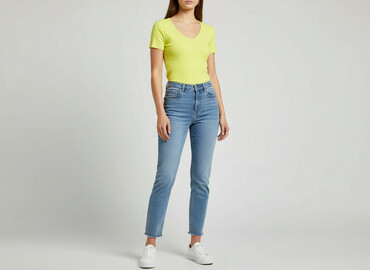 t shirty w paski damskie: Primark, Футболка жіноча, розмір XS