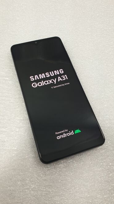 Наушники: Samsung Galaxy A31, Б/у, 128 ГБ, цвет - Синий, 2 SIM