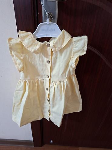 cicekli don: Bebelinno Baby Collection qız uşaq üçün yay donu - Rəng: açıq sarı - — 2